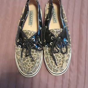 Leopard print Sperry Boat shoes